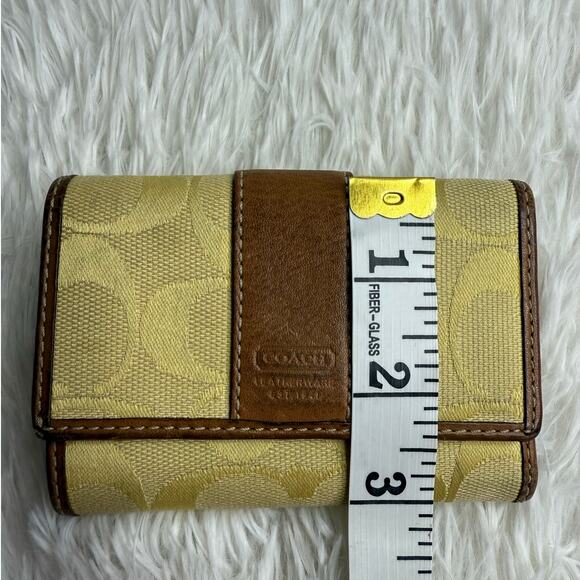 COACH y2k Yellow Brown Signature Soho Wallet - Picture 12 of 12